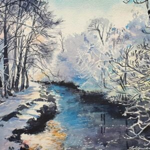 Calder Water in Winter Giclee art print 20x25 cm / 8x10″