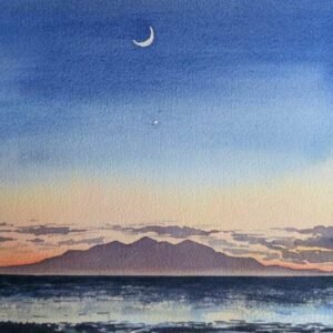 The Moon and Venus over Arran